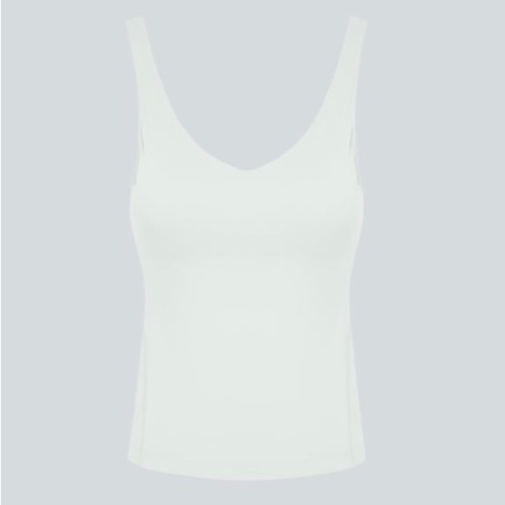 Halara White V-Neck Tank